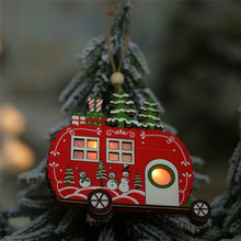 Load image into Gallery viewer, LED light Christmas Tree Star car Wooden